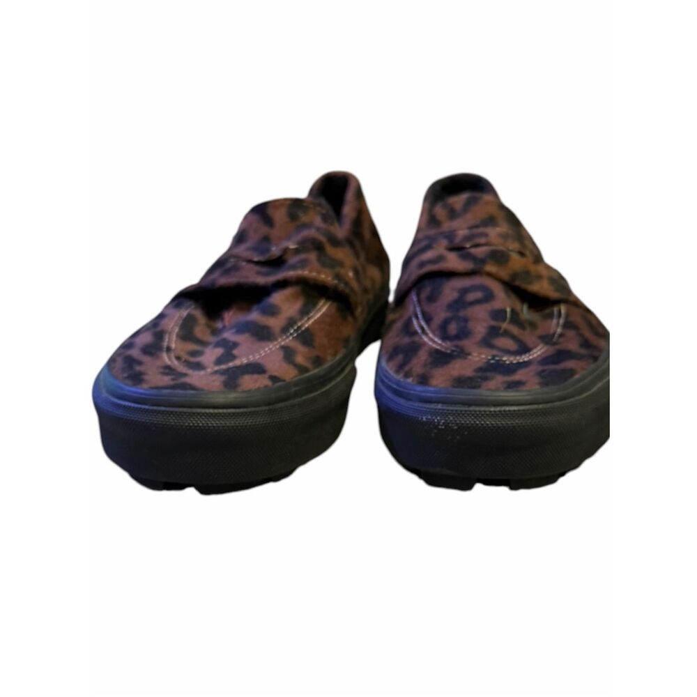 VANS Style 53 Leopard Pony Hair Lug Sole Loafers Brown Black Women’s 9 - Picture 3 of 9